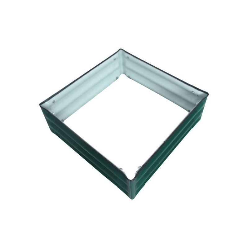 Antirust Outdoor Metal Raised Garden Bed 2*2*0.3Ft For Herb Succulent Dark Green