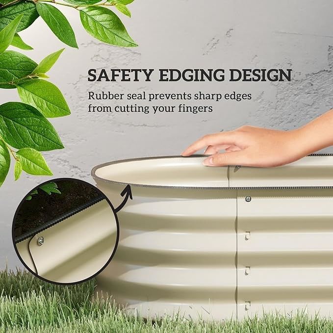 Galvanizli Yükseltilmiş Bahçe Yatağı Kit Kutusu 3.4*2*0.92 FT Metal Dışarıdaki Çiçek Yatağı Steel Patio Ground Planter For Planting