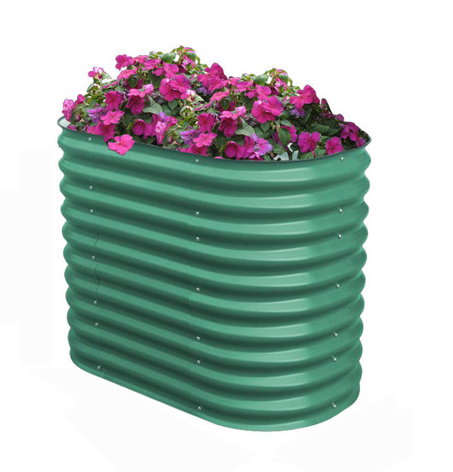 کیت تخت باغ بلند گالوانیزه در خارج از خانه باغ بلند باغ باغ 3.4*2*2.66 فوت بستر های باغ بلند فلزی برای سبزیجات