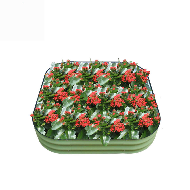 3.4*3.4*0.66 فوت تخت بلند فلزی تخت باغ باغ گالوانیزه کاشت کننده بلند باغ جعبه های بیرون فلزی بلند باغ تخت