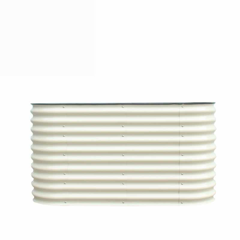 4.9*2*2.66 Ft Acciaio Alzato Letto da giardino Esterno Metallo Alzato Piantatore Per Piante Verdure E Fiori Verde chiaro
