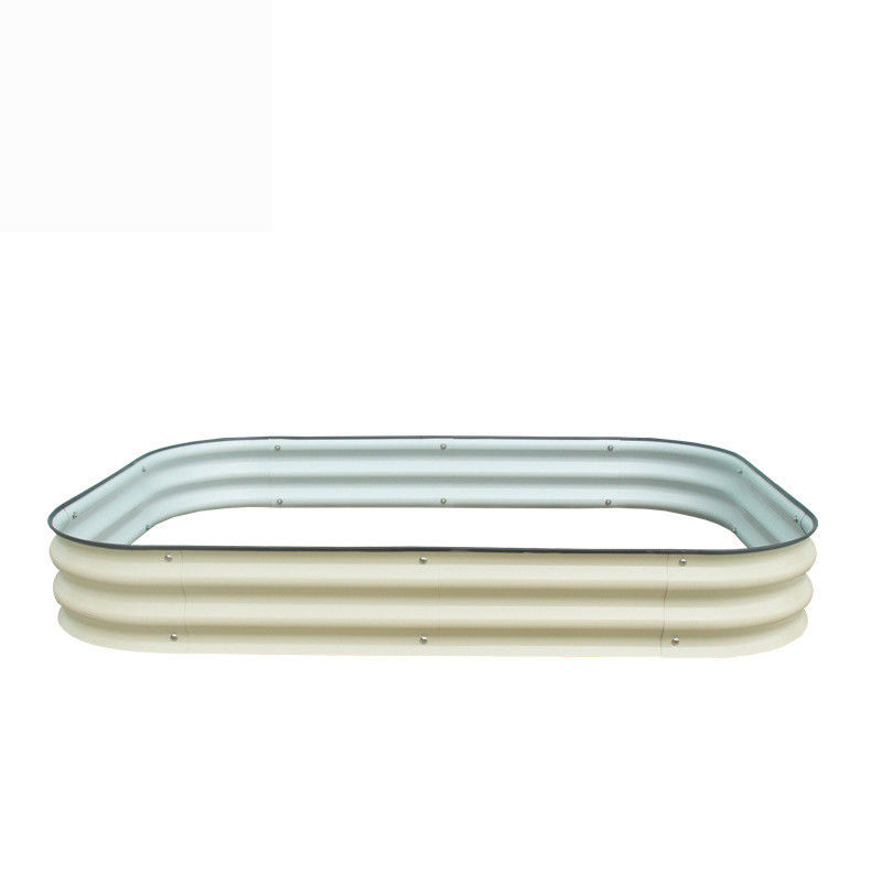 5*3.4*0.66 FT Raised Garden Bed Outdoor Raised Garden Beds For Flower Raised Planter Box Outdoor For Herb Ivory White