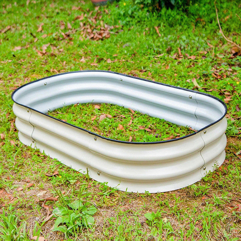 Galvanized Raised Garden Bed Kit Outdoor Garden Raised Planter Box Metal Raised Garden Beds For Vegetable 3.4×2×0.66 ft