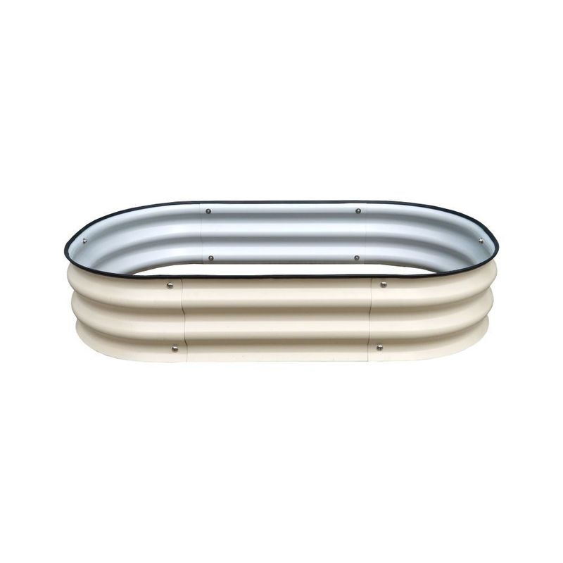Galvanized Raised Garden Bed Kit Outdoor Garden Raised Planter Box Metal Raised Garden Beds For Vegetable 3.4×2×0.66 ft