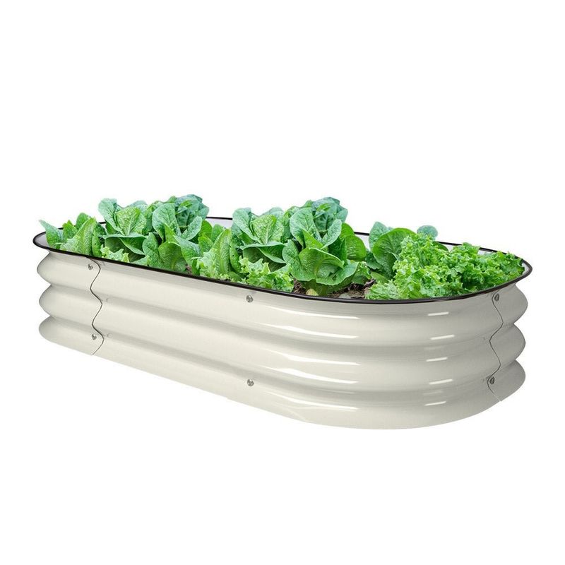 Galvanized Raised Garden Bed Kit Outdoor Garden Raised Planter Box Metal Raised Garden Beds For Vegetable 3.4×2×0.66 ft