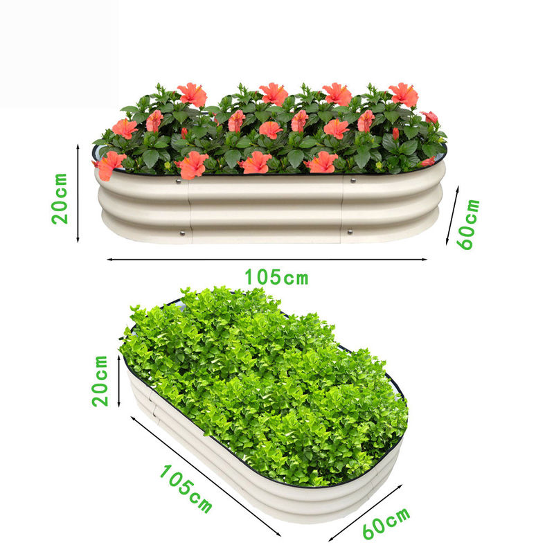 Galvanized Raised Garden Bed Kit Outdoor Garden Raised Planter Box Metal Raised Garden Beds For Vegetable 3.4×2×0.66 ft