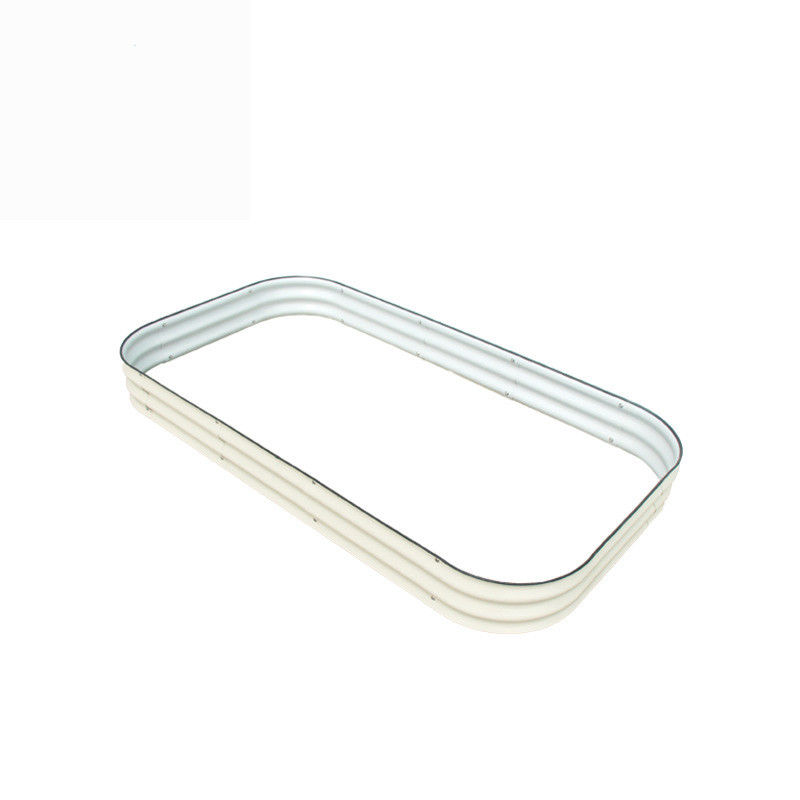 6.4*3/4*0.92Ft Oval Galvanizado Levantado Camas de jardim Largo ao ar livre Fácil de montar