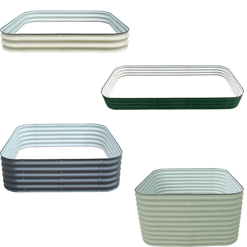 6.4*3/4*0.92Ft Oval Galvanizado Levantado Camas de jardim Largo ao ar livre Fácil de montar