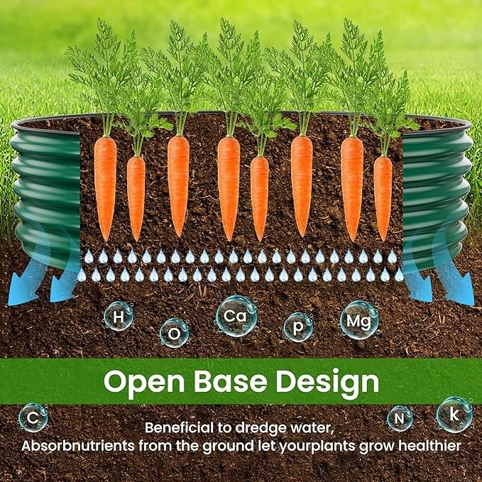 Forte aço galvanizado levantado cama de plantação de jardim 9.4 * 2 * 0.7 Ft fácil montagem