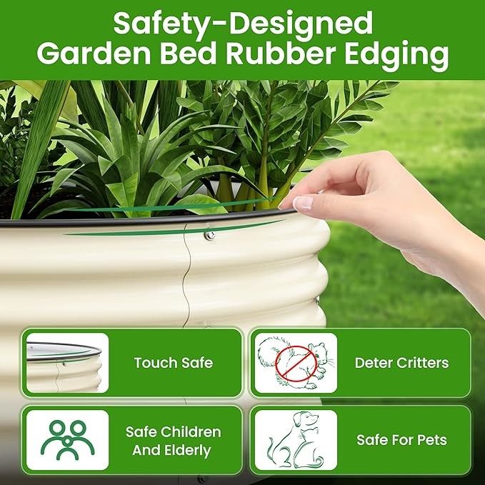 9.4*2*1.4 FT Bahçe Yükseltilmiş Yatak Galvanizli Çelik Açık Temel Sertleştirilmiş