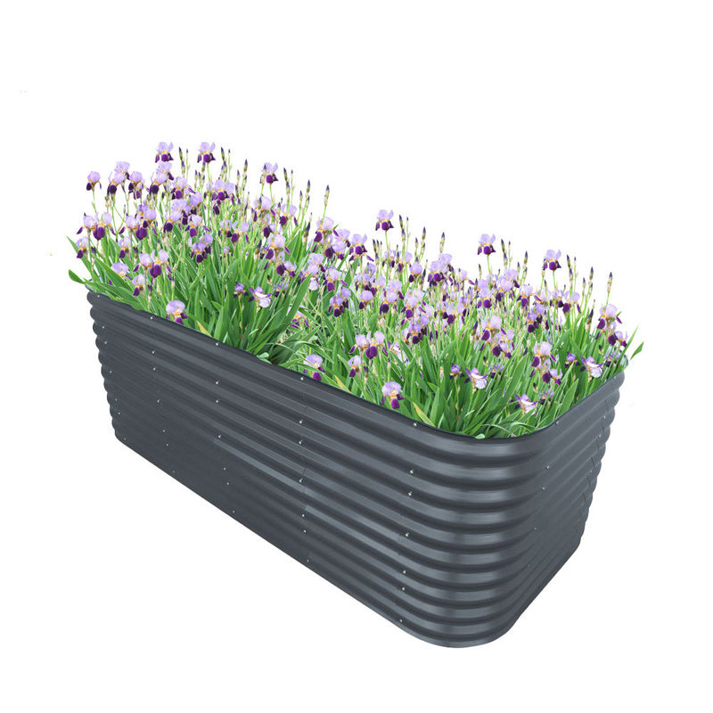 Çift Katmanlı Galvanizli Yükseltilmiş Bahçe Yatakları 7.9*3.4*2.7 Ft Korozyona Direnci