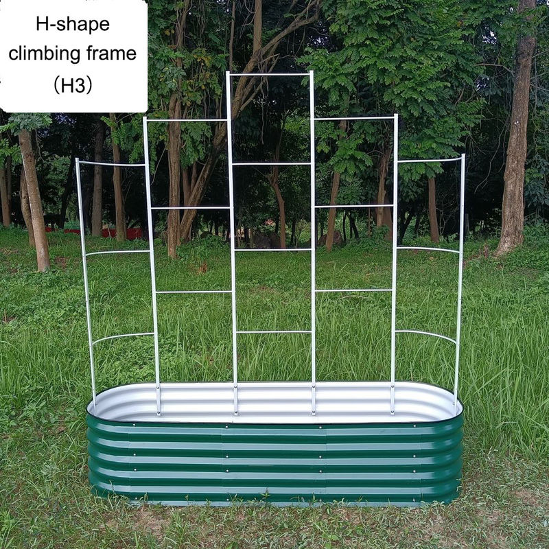6.5ft * 6ft Αγγούρι μεταλλικό πλέγμα για αυξημένο κρεβάτι μεταλλικό κήπο πλέγμα ελεφαντόδοντο λευκό
