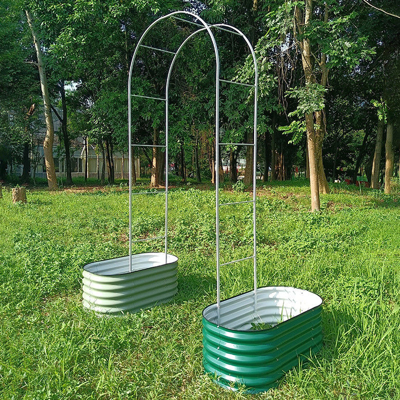 Σχήμα U 1.5ft * 8ft μεταλλικό αγγούρι δοχείο για ανυψωμένο κρεβάτι κήπο λαχανικά υποστήριξη καλλιέργειας